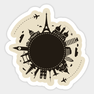 Travel Around The World Sticker